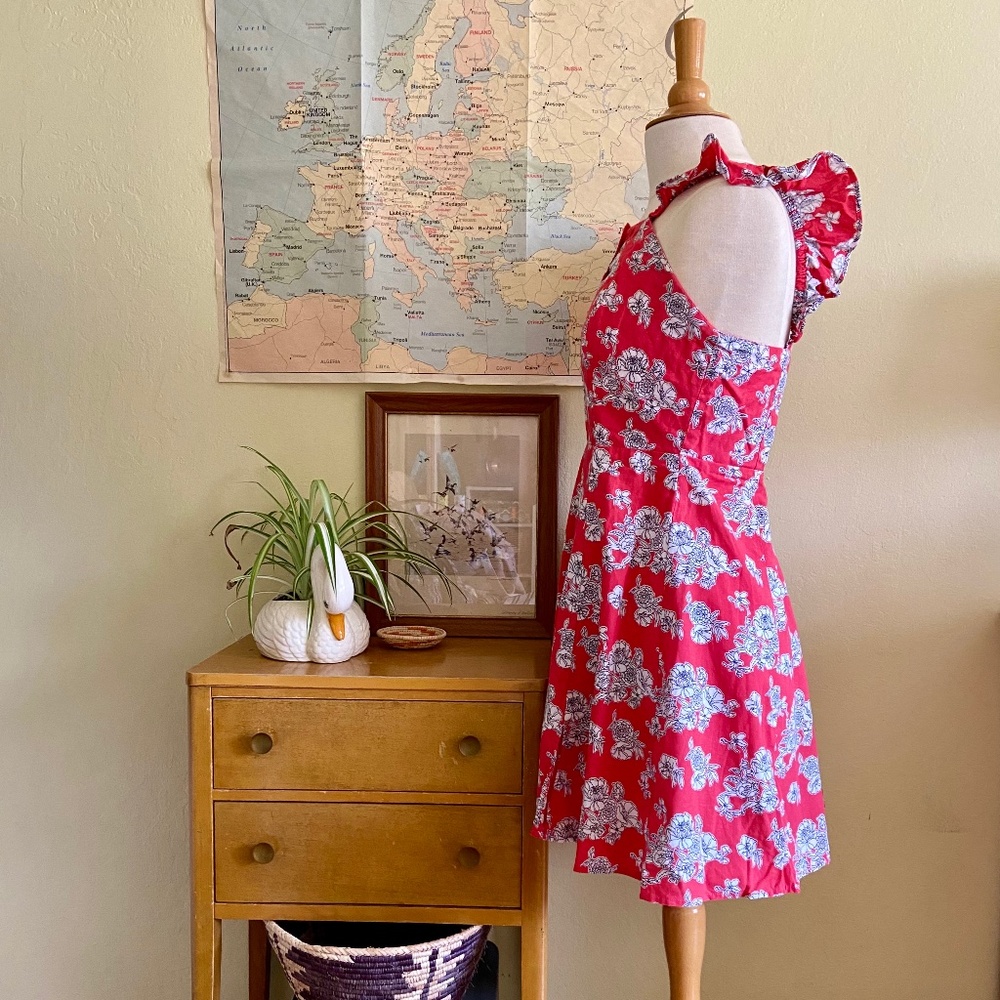 ASOS Floral Red Mini Dress - Picture 4 of 7